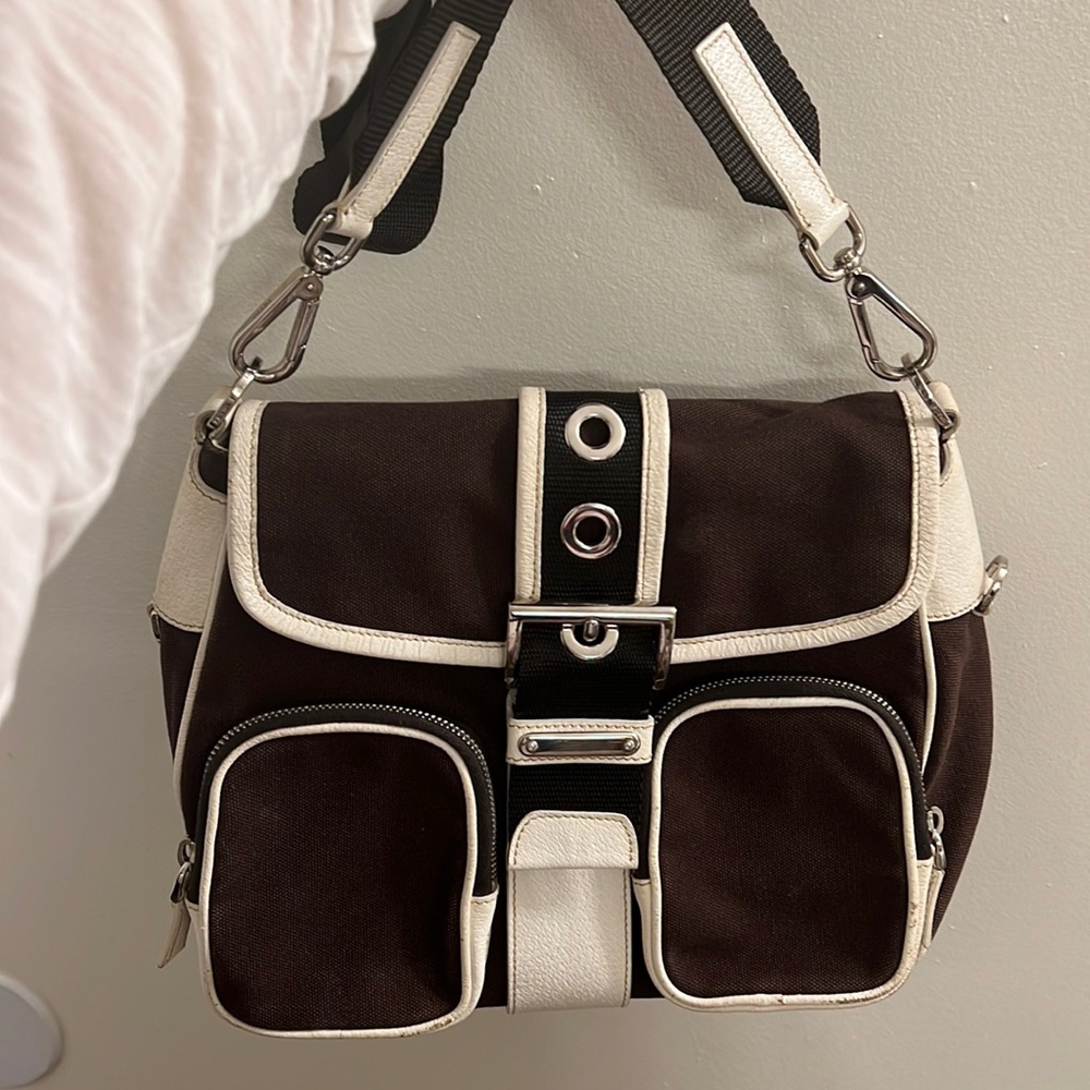 💥💥PRADA!!! Brown canvas crossbody bag🔥💥🔥